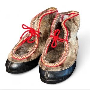 Vintage Yodelers Fur Boots Apres Ski